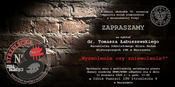 „Wyzwolenie czy zniewolenie?” – wykład dr. Tomasza Łabuszewskiego, 11 września 2020r., godz. 17.00