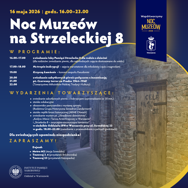 Noc Muzeów na Strzeleckiej 8 i Szwedzkiej 22